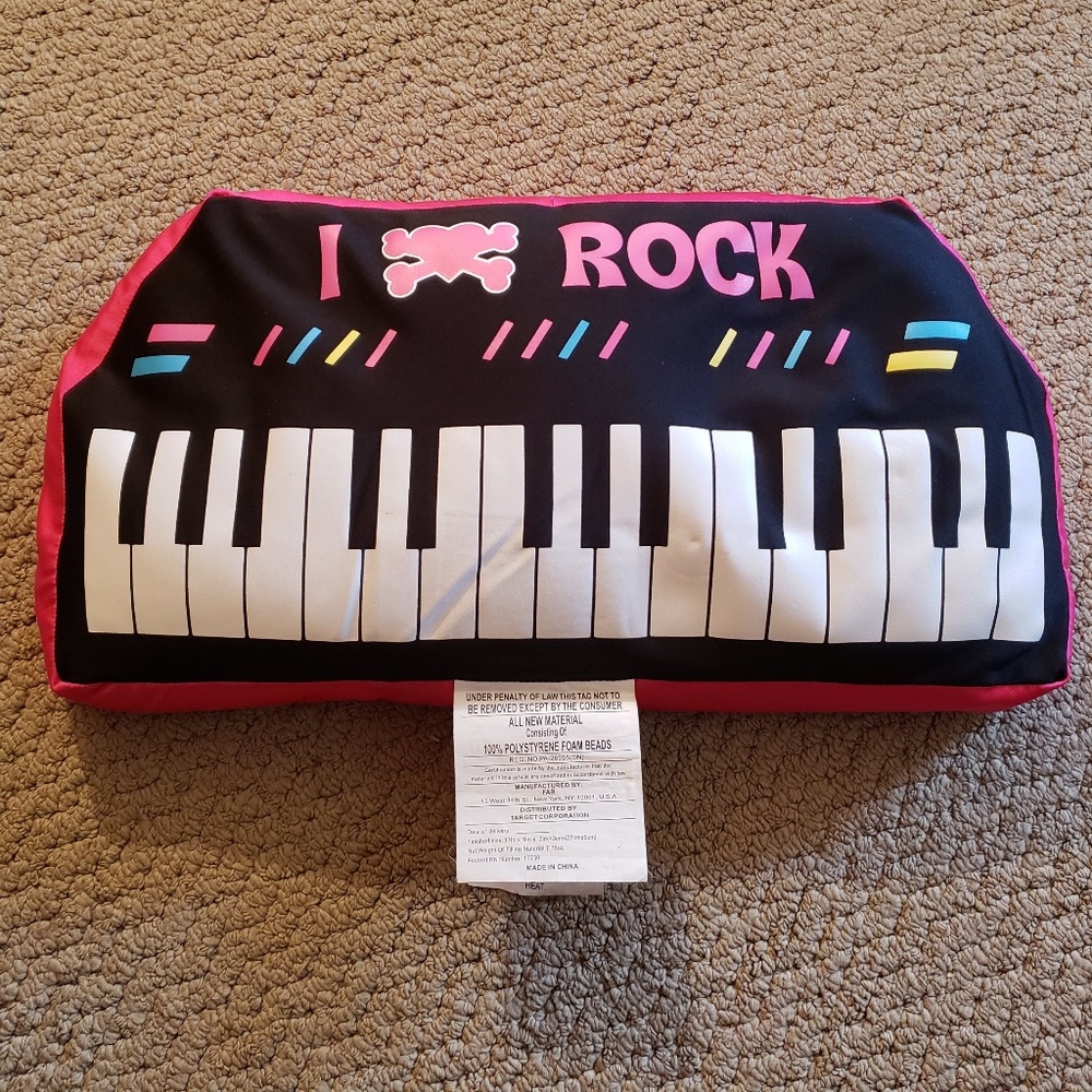 Piano Music Keys Throw Pillow